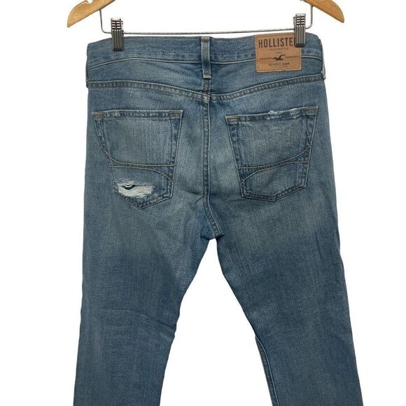 2/$30 Hollister Classic Skinny Jeans Distressed Medium Wash Denim Men's 30x30 - Picture 6 of 8